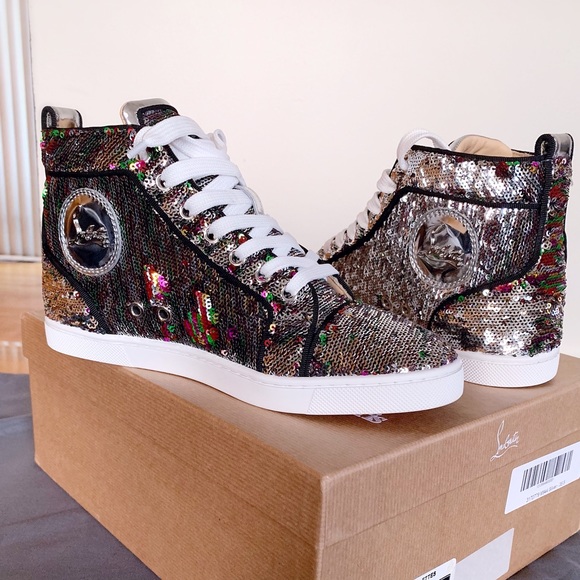 Christian Louboutin's Woman Silver Orlato sneakers - Picture 4 of 8